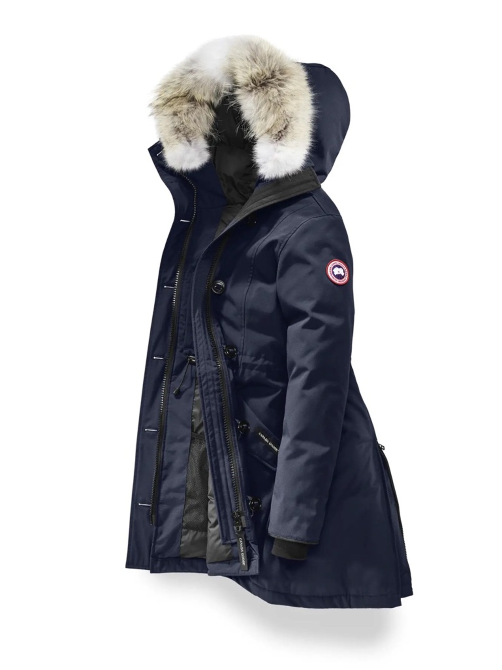 Canada Goose Navy Ski Parka with Fur-Trim Hood